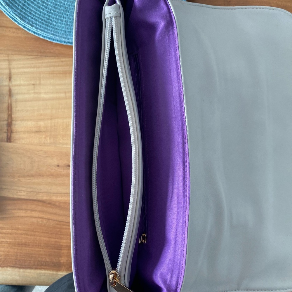 Pixie Mood Gray and Coral Satchel - Picture 5 of 6